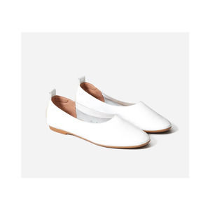 Everlane Day Glove Ballet Flats 8 White Italian Leather Slip On Comfort Casual